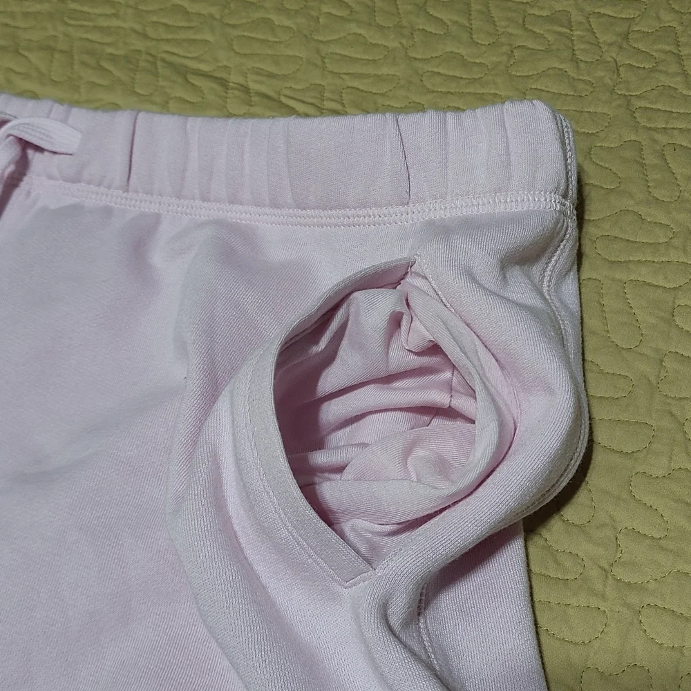 PINK Victoria's Secret Boyfriend embroidered floral logo lounge shorts size XL - Picture 5 of 6